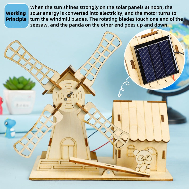 Handmade solar windmill DIY materials