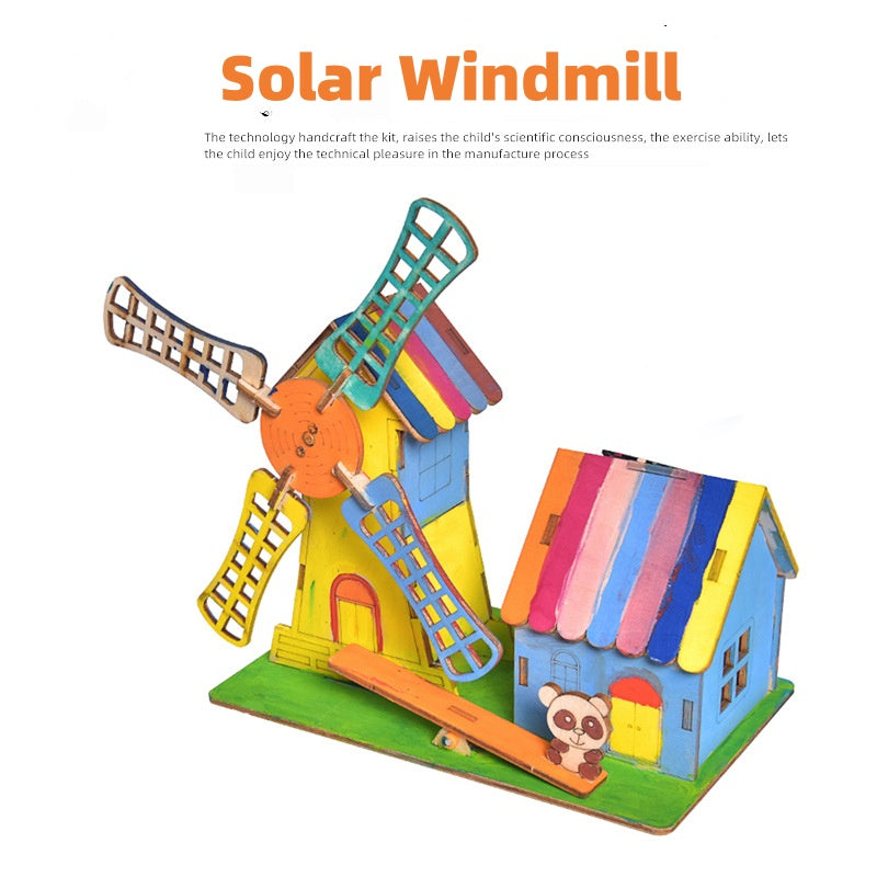 Handmade solar windmill DIY materials